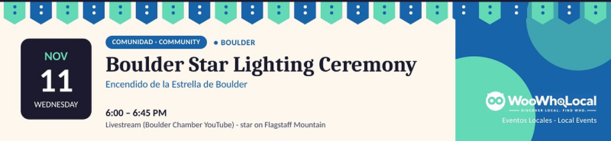Boulder Star Lighting Ceremony (Veterans Day)
